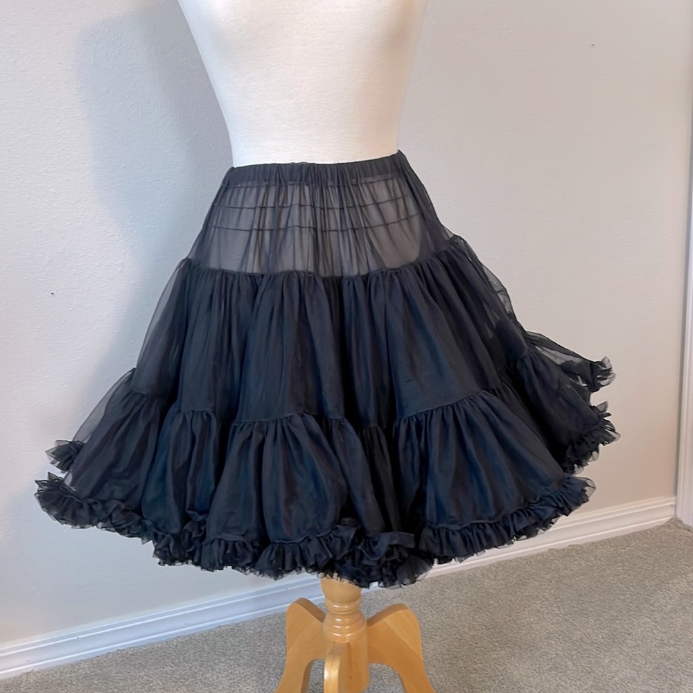 Pettiskirt Petticoat underskirt Tulle Black Multilayer S